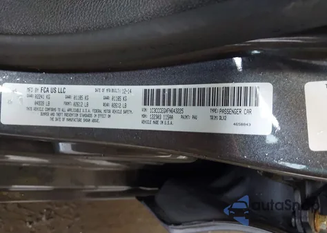 2015 Chrysler 200 C z USA, uszkodzony, nr VIN 1C3CCCEGXFN643225